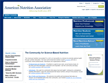 Tablet Screenshot of americannutritionassociation.org
